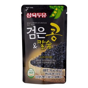 삼육두유 검은콩&칼슘 검은콩두유 파우치, 80개, 190ml