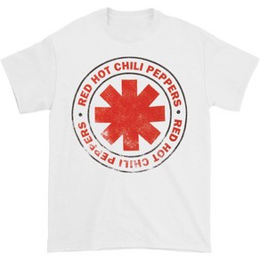 ROCKPANDA Red Hot Chili Peppes Distessed Outlined Logo 반팔티