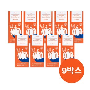 [공식몰] 트루티 호박현미차 물대용 호박티 수 카페인없는차 저당차 직장인간식, 15개입, 9박스, 375ml