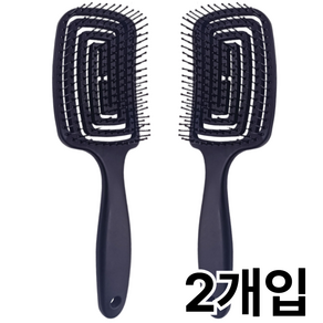 리루나 콤포트이지 볼륨업 스타일링 헤어브러쉬, 1개, 검정2입