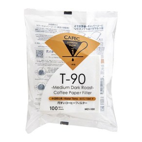 카펙 로스팅 레벨 페이퍼 필터, 1세트, 100개, 미디엄 다크 로스트-1컵