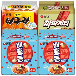 [농심] 배홍동비빔면 8봉 + 짜파게티 5봉 + 너구리 5봉, 1세트