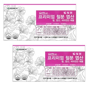 유한메디카 프리미엄 철분 엽산, 60정, 4개
