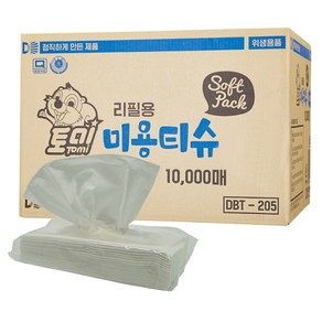 동방제지 천연펄프 리필 미용티슈 각티슈 10000매