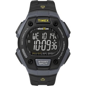 손목시계 Timex 타이맥스 타임맥스 아이언맨 클래식 30 남성용 풀 사이즈 쿼츠 스포츠 시계레진 스트랩 포함 블랙 18모델 TW5M18700