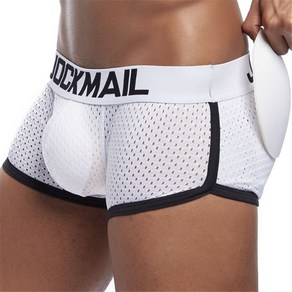 JOCKMAIL 남성 속옷 복서 메쉬 남성 섹시 패딩 속옷 복서 힙 패드 남성 복서