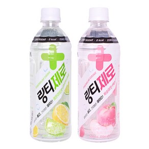 링티제로 500ml 2종 x24개 (복숭아x12 + 레몬x12)/비타민 음료, 24개