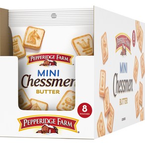 Peppeidge Fam Chessmen Minis Butte Cookies 8 S Peppeidge Fam 체스맨 미니 버터 쿠키 8개 스낵 팩 각 2.25온스(8, 1개, 63g