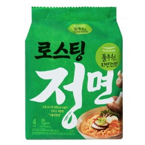 풀무원 탑티어 아이 어른 아침 점심 저녁 대용 풀무원 자연건면 정면 학교 학원 간식 국수 한그릇 102.8g 4개, 1세트