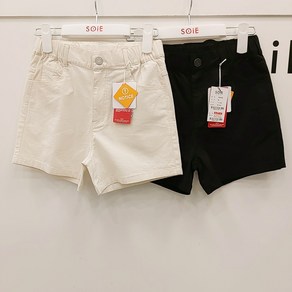 [소이주니어]논현점 23년여름신상 ** 시원한소재 스판소재라 편해요 ** 3.5부 오픈 밴딩 면반바지 ** 허리 줄임기능 **