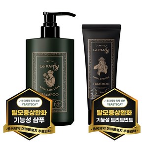 동국제약 르판시 안티헤어로스 샴푸 500ml + 아미노&프로틴 트리트먼트 250ml 탈모 샴푸 각질제거 두피케어 각질케어 피지케어 탈모증상완화 단백질케어, 1세트