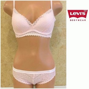 리바이스언더웨어 Levis Bodywea 레이스노와이어 풀컵브라 햄팬티세트 LSWBA418