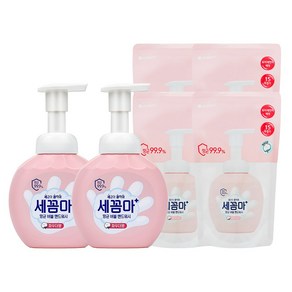 온더바디 세꼼마 버블 핸드워시 용기 파우더향 250ml x 2개 + 리필 200ml x 4개, 1개