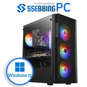 쌔빙PC 윈도우포함 DDR5 I5-12400F 3060TI 12세대 13세대 고사양 컴퓨터 모음 배그 파이널스 게이밍본체, 기본형, S01 (I5-12400F+RX7600)