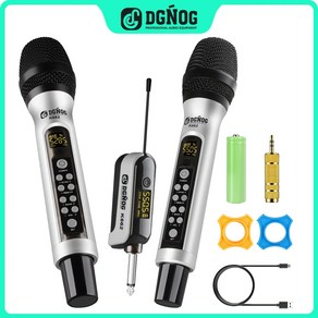 DGNOG-K662 UHF 2 채널 에코 무선 마이크 전문 핸드 헬드 가라오케 마이크 홈 시스템 파티 무대 PA 스피커, K662