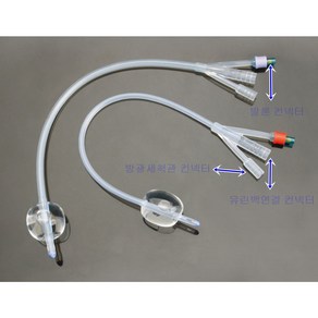 소변줄 가주 폴리카테타 3WAY FOLEY CATHETER 더블세이프, 18F, 1개