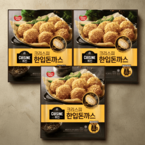 퀴진 크리스피 한입 미니 돈까스 450gx3봉, 450g, 3개