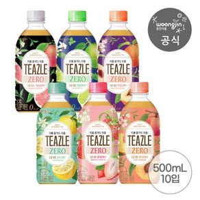 티즐 6종 500ml 10펫 택1 (딸기루이보스 피치우롱티 유자그린티 자몽블랙티 피치얼그레이 라임민트티), 라임민트티 제로, 10개, 1개입