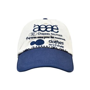 테온셀 AEAE WEB LOGO TWO TONE BALL CAP - [WHITE/BLUE]