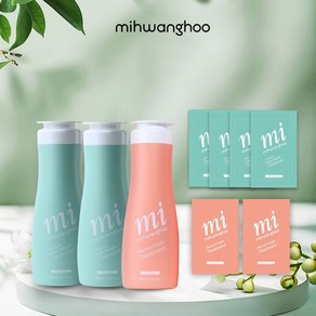 [Mihwanghoo] 산양유 프리미엄 Shampoo_400ml 2개+ 실키에버 딜라이트 트리트먼트_400ml 1개 + 일회용 파우치 6개