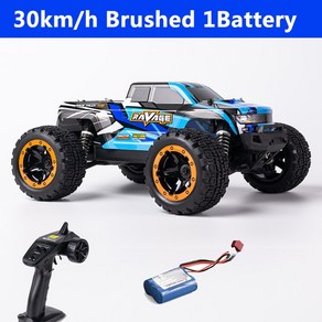 c카 c몬스터트럭 1/16 4WD 45 km/h 레이싱 RC 자동차 브러시리스 모터, 블루, 1개