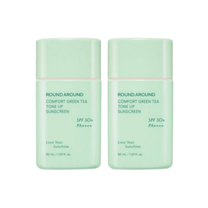 라운드어라운드 컴포트 그린티 톤업 선크림 50ml+50ml, 1세트, 100ml