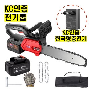 테크앤유 충전식 30cm 전기톱 KC인증 충전기