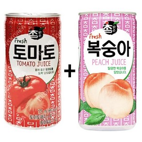 참맑은 토마토 175ml(15캔) + 참맑은 복숭아 175ml(15캔)