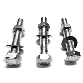 스텐 육각볼트 M8 너트 평와샤 셋트 소량판매, 3개, 45mm