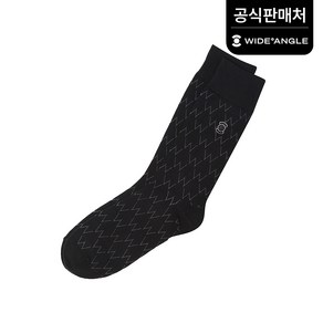 [와이드앵글 공식] 골프 CF 남성 캐주얼 롱 삭스 WMU22S04Z1, Black, 1개