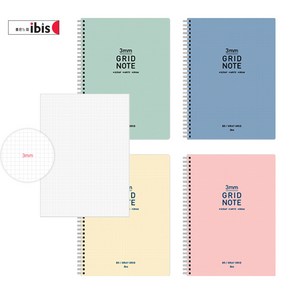 아이비스 4000 3mm 방안 좌철노트(SP)/B5 Gid Notebook/모눈종이