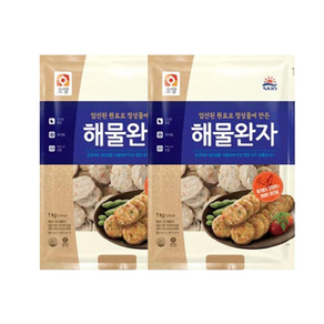 [풀빛마을]사조 해물완자 1kg+1kg 해물동그랑땡, 1kg, 2개