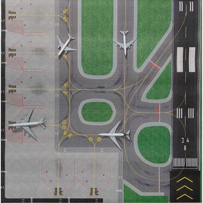 1400 미니공항 항공기활주로 모형 필름 장식품 비행기 활주로, 상세 페이지 참고, 인화지+라이트 필름 16cm 비행기 2대