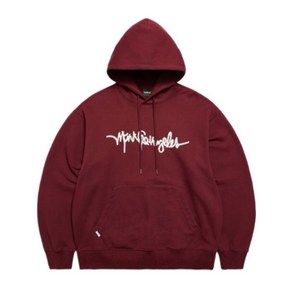 테온셀 마크곤잘레스 ZIGZAG EMB WAVE SIGN LOGO SWEAT HOODIE - BURGUNDY