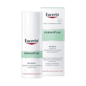 EUCERIN 프랑스 정품 유세린 더모퓨어 하이드라 수딩 크림 50ml (지성/트러블), 1개