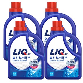 애경 리큐 효소 부스터10 일반용 액체세제 용기형 -H.C, 2.7L, 4개