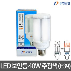 두영 LED 보안등 40W/50W/75W/100W 주광색 LED벌브 LED전구 LED조명