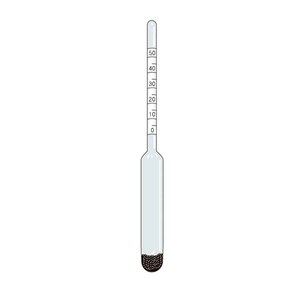 준계기 주정도 주정계 0-50% 비중계 농도 1% 알콜 측정 도수 유리 알코올, 1개