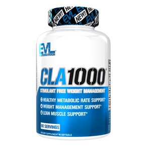 Evlution Nutition CLA 1000mg 웨이트 매니지먼트 소프트젤, 90정, 1개