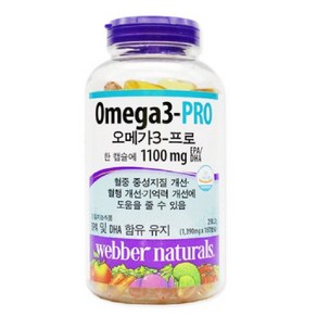 웨버네추럴 오메가3 프로 250.2g, 180정, 1.39g, 1개