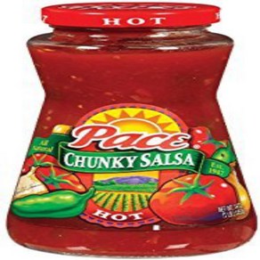 Pace 16oz Hot Chunky Salsa 3pack 페이스 16온스 핫 청키 살사 3팩, 453g, 3개