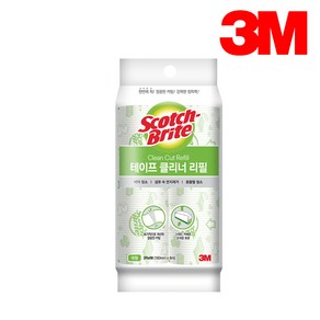 3M 스카치브라이트 테이프 클리너 대형 리필2입 돌돌이 찍찍이 털 먼지 제거 크리너 청소, 1개