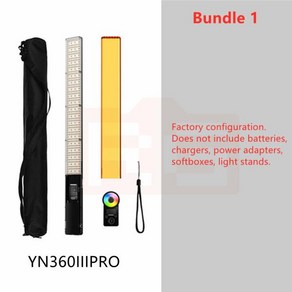 정시출고 환불보장 YONGNUO-YN360III 프로 사진 LED 비디오 아이스 라이트 터치 메이크업용 5600, 1개, 16 Bundle1