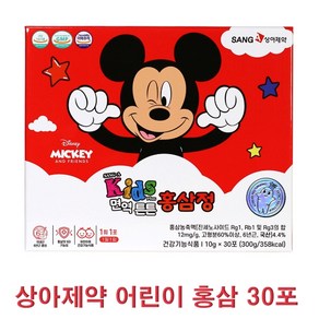 상아제약 Kids Plus 면역튼튼 홍삼정 6년근홍삼 농축액 어린이 홍삼, 30개, 10g