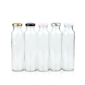 [가인글로벌] 일자음료300ml 유리병 40개 주스병 밀크티병 우유병 더치병, 블랙 38파이 철캡