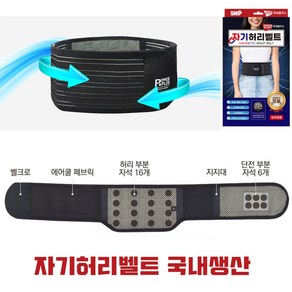 파워플러스 자기허리벨트 허리보호 근육통완화 자기발생기 국산의료기