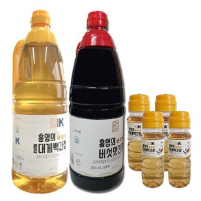 홍영의 붉은대게 백간장 1.5L 버섯맛간장 1.5L 100ml 4개 / 만능 맛 간장 홍게 투명 맑은 찜 국 육수 찌개 무침 등