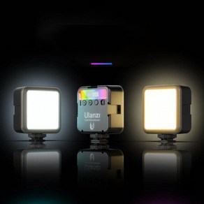 울란지 RGB VL49 촬영조명 개인방송 미니포켓 LED 조명 색온도 조절가능 마그네틱 기능, 1세트, 화이트x2