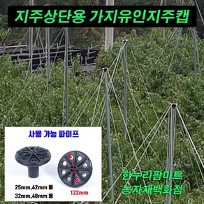 한누리팜마트 (GW)상단용지주캡 가지유인지주캡 32mm 48mm용 복숭아나무가지유인 배나무가지유인