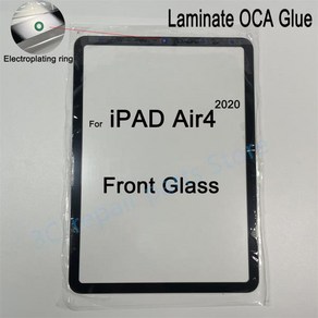 외부 LCD 스크린 패널 수리 Apple iPad Ai 4 10.9 2020 디스플레이 전면 유리 + OCA 접착제 A2324 A2072, 1개, 01 NO OCA